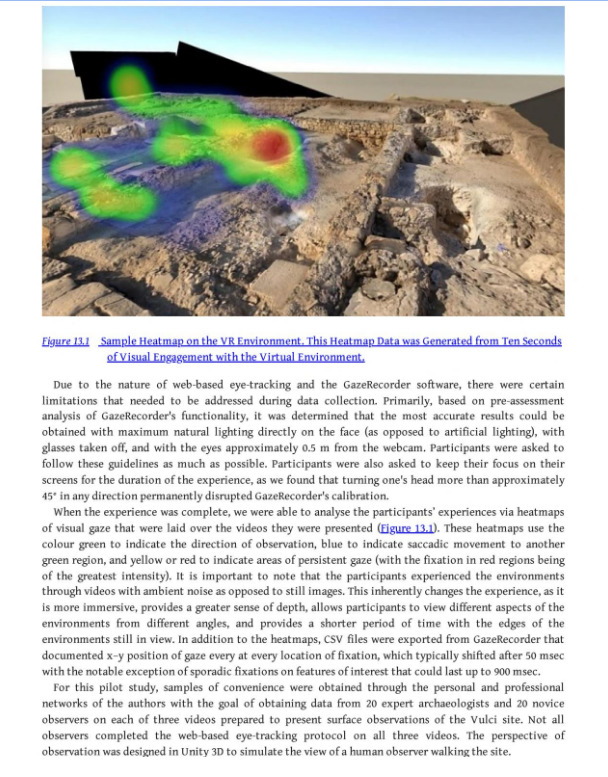 Visual Perception and Cognition of an Archaeological Excavation