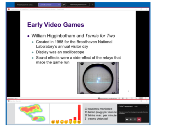 Attention monitoring for synchronous distance learning